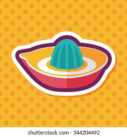 kitchenware juicer flat icon with long shadow,eps10