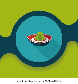 kitchenware juicer flat icon with long shadow,eps10