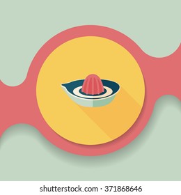 kitchenware juicer flat icon with long shadow,eps10
