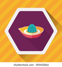 kitchenware juicer flat icon with long shadow,eps10