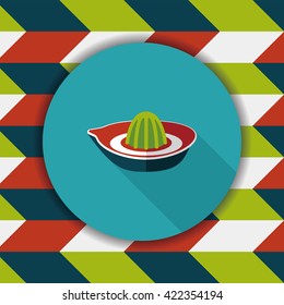 kitchenware juicer flat icon with long shadow,eps10