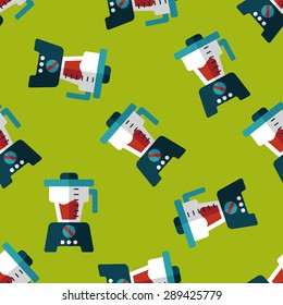 kitchenware juicer flat icon,eps10 seamless pattern background