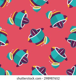 kitchenware juicer flat icon,eps10 seamless pattern background