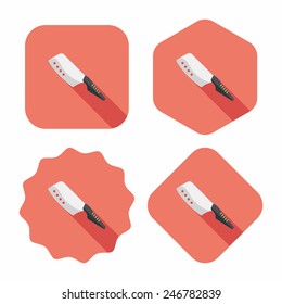 kitchenware knife flat icon with long shadow,eps10