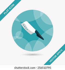 kitchenware knife flat icon with long shadow,eps10