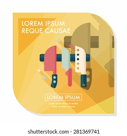 kitchenware knife flat icon with long shadow,eps10