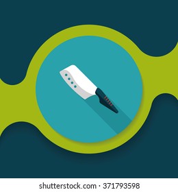 kitchenware knife flat icon with long shadow,eps10