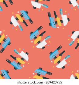 kitchenware knife flat icon,eps10 seamless pattern background