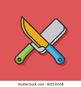 kitchenware knife vector icon