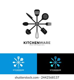 Kitchenware logo vector design. Suitable for business, restaurant, and cooking