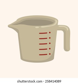 kitchenware measuring cup theme elements
