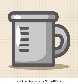 kitchenware measuring cup theme elements