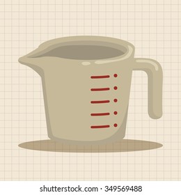 kitchenware measuring cup theme elements