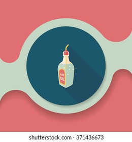 kitchenware oil flat icon with long shadow,eps10