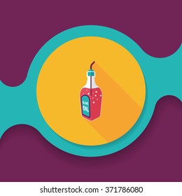 kitchenware oil flat icon with long shadow,eps10