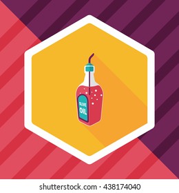 kitchenware oil flat icon with long shadow,eps10
