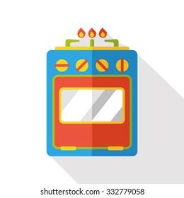kitchenware oven flat icon