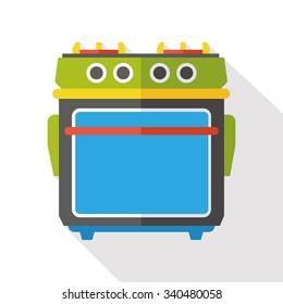 kitchenware oven flat icon