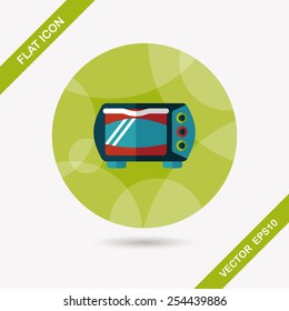 kitchenware oven flat icon with long shadow,eps10