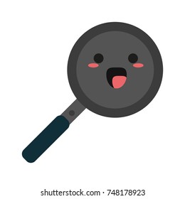 Kitchenware pan isolated cute kawaii cartoon