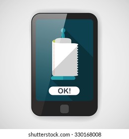 kitchenware paper flat icon with long shadow,eps10