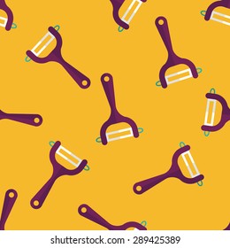 kitchenware peeler flat icon,eps10 seamless pattern background
