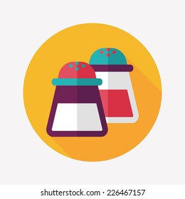 kitchenware pepper bottle flat icon with long shadow,eps10