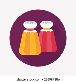kitchenware pepper bottle flat icon with long shadow,eps10
