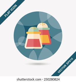 kitchenware pepper bottle flat icon with long shadow,eps10