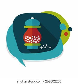 kitchenware pepper bottle flat icon with long shadow,eps10