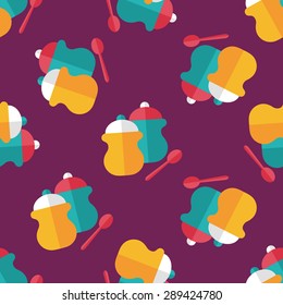 kitchenware pepper bottle flat icon,eps10 seamless pattern background