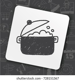 kitchenware pot doodle drawing