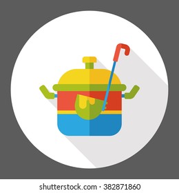 kitchenware pot flat icon