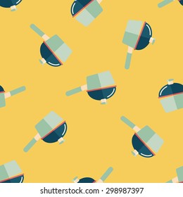 kitchenware pot flat icon,eps10 seamless pattern background