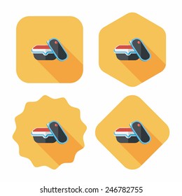 kitchenware preserving container flat icon with long shadow,eps10
