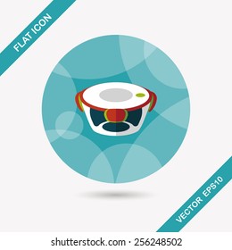 kitchenware preserving container flat icon with long shadow,eps10