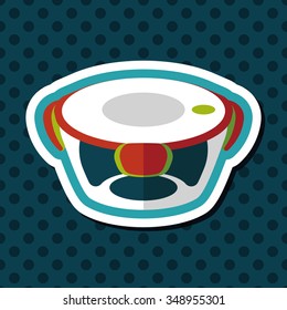 kitchenware preserving container flat icon with long shadow,eps10