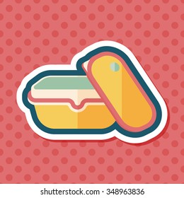 kitchenware preserving container flat icon with long shadow,eps10