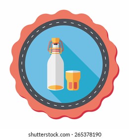 kitchenware preserving drink flat icon with long shadow,eps10