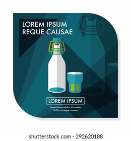 kitchenware preserving drink flat icon with long shadow,eps10