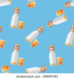 kitchenware preserving drink flat icon,eps10 seamless pattern background