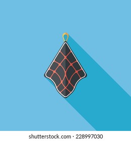 kitchenware rag flat icon with long shadow,eps10
