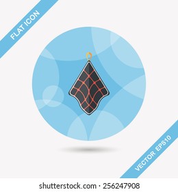 kitchenware rag flat icon with long shadow,eps10