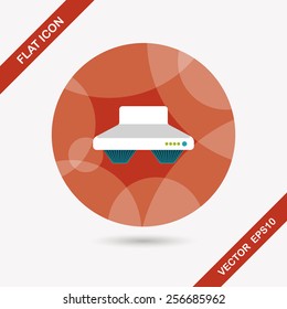 kitchenware range hood  flat icon with long shadow,eps10