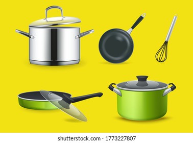 Kitchenware - realistic vector illustration.kitchen utensils 3d icons.