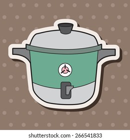 kitchenware rice cooker theme elements vector,eps