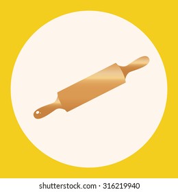 kitchenware rolling pin theme elements vector,eps