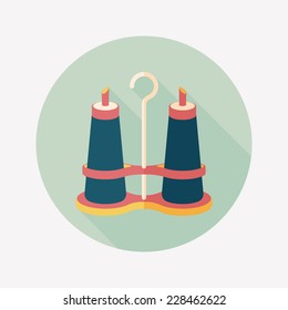 kitchenware sauce bottle flat icon with long shadow,eps10
