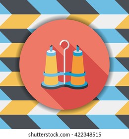 kitchenware sauce bottle flat icon with long shadow,eps10