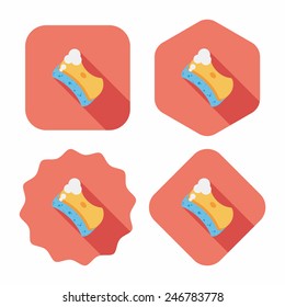 Kitchenware scouring pads flat icon with long shadow,eps10